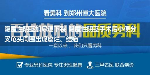 隐匿性阴茎加尿道下裂_隐匿性阴茎手术后小便分叉龟头周围出现腐烂、